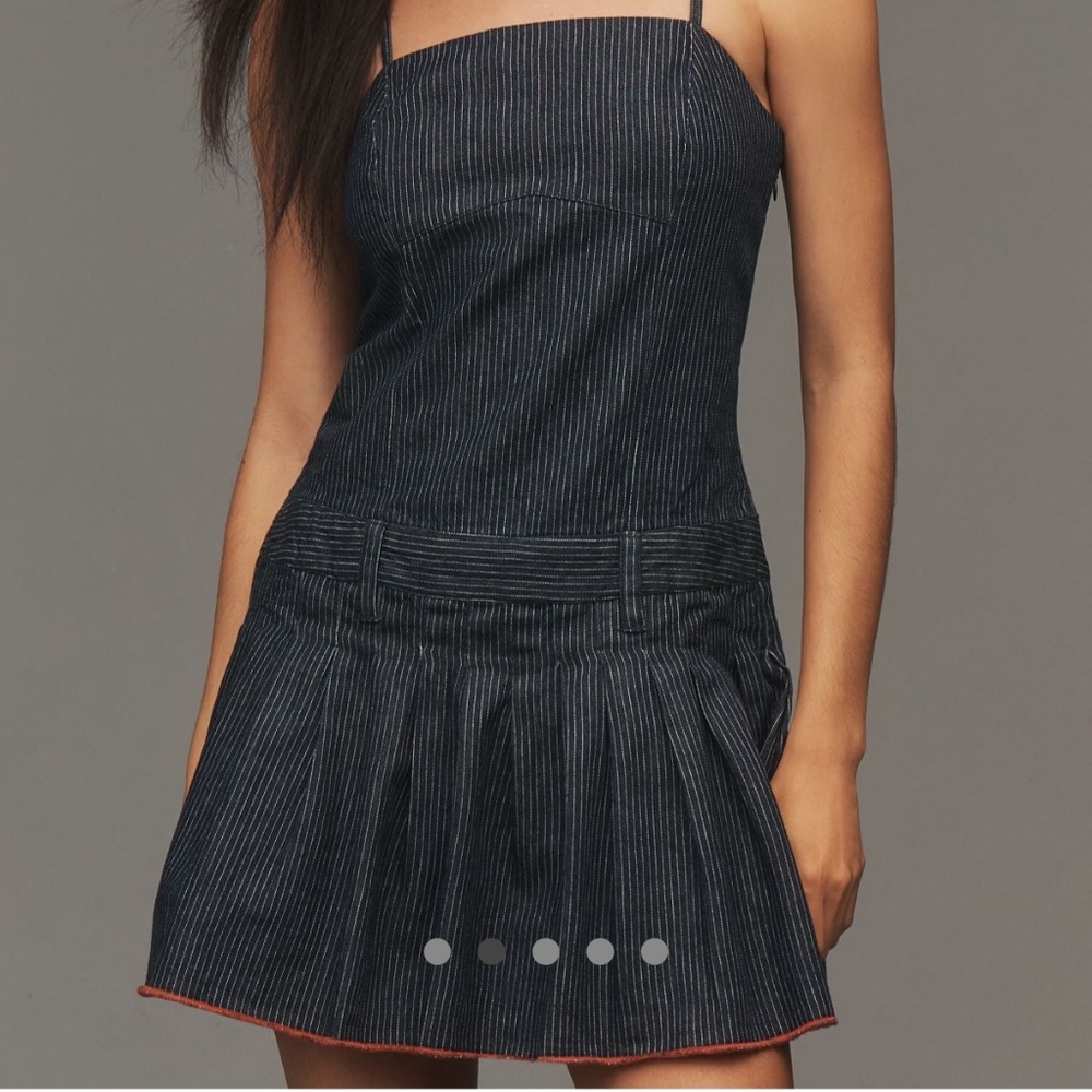 NWT Anthropologie - Pilcro Sleeveless Pleated Denim Romper sz 12